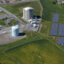 Solar panels surround a liquefied natural gas storage facility in Berks County, Pennsylvania, in 2013. Credit: Ryan McFadden/MediaNews Group/Reading Eagle via Getty Images