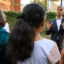 London Mayor Sadiq Khan speaks to a group of primary school children before delivering a speech on his plans to help reduce pollution and carbon emissions on Sept. 23, 2021. Credit: Leon Neal/Getty Images