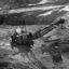 A dragline excavator operates in an open-pit phosphate mine in Florida in 1958. Credit: D.C. Crawford/FPG/Archive Photos/Getty Images
