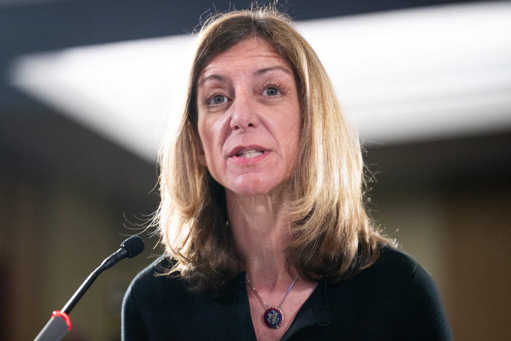 Former Rep. Elaine Luria testifies during a House Democrats hearing in Washington, D.C., on Jan. 6. Credit: Tom Williams/CQ-Roll Call via Getty Images