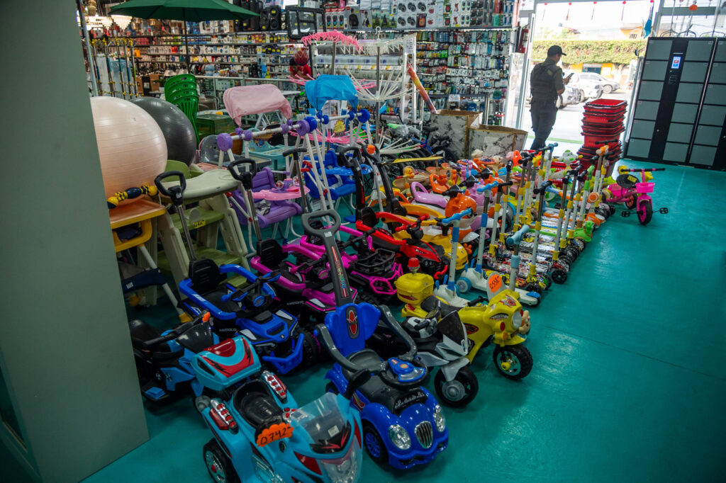Plastic toys in the Super China market in Jalapa, Guatemala.