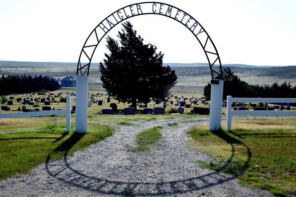 The Haigler cemetery is located on the south edge of town. Credit: Sonya Doctorian/Inside Climate News