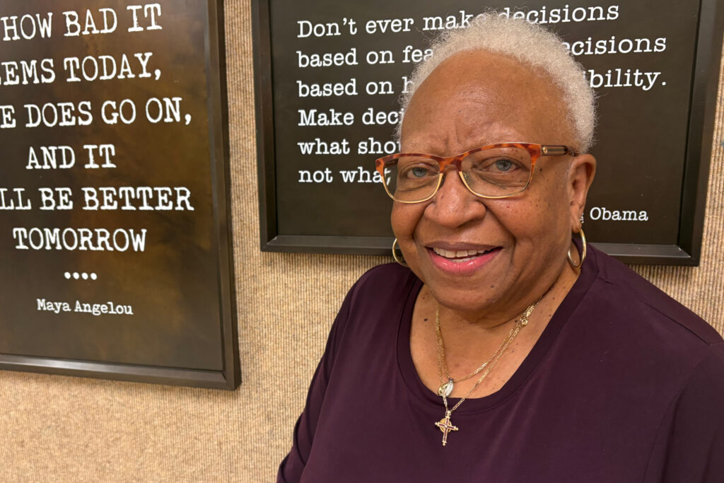 Betty Napier knows people who have lung problems and wonder whether their symptoms may be related to the gypstack. Credit: Amy Green/Inside Climate News