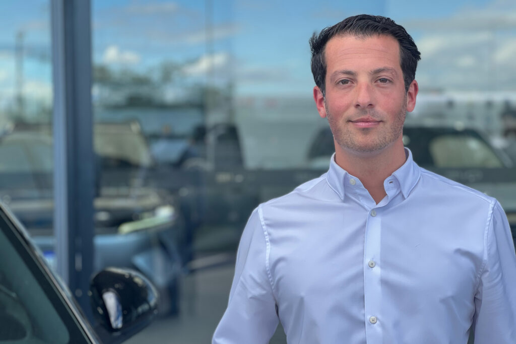 BYD sales manager Franco Bornancini said that early Argentine buyers of the brand's electric and hybrid vehicles are young, urban, affluent and tech-obsessed. Credit: Katie Surma/Inside Climate News