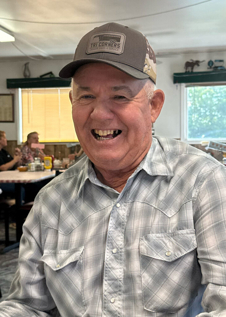 Dan Leinin, a local rancher, sits at the Haigler Country Cafe one morning in June. Credit: Georgina Gustin/Inside Climate News