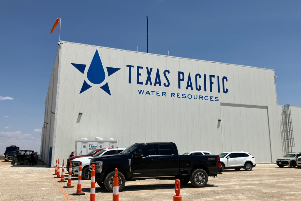 Texas Pacific Water Resources will be able to treat 10,000 barrels, or 42,000 gallons, of produced water a day at its facility in Orla, Texas. Credit: Martha Pskowski/Inside Climate News