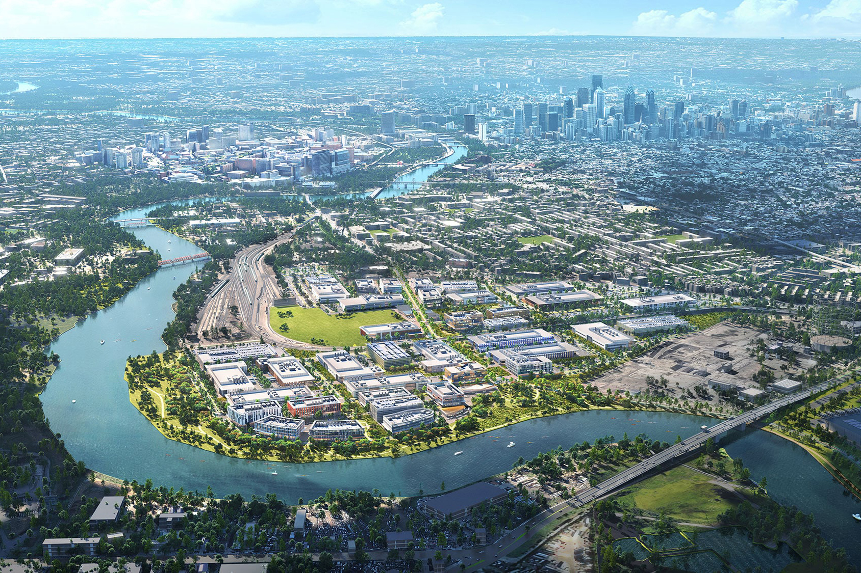 A rendering of Philadelphia’s Bellwether District. Credit: HRP Group