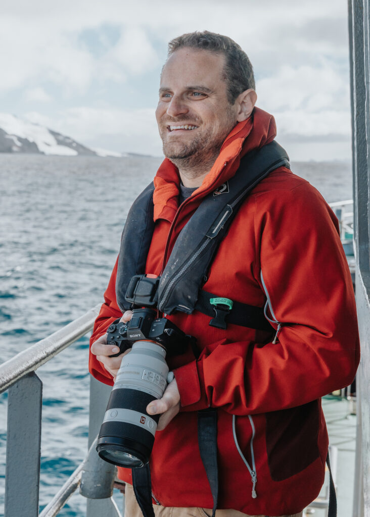 Matthew Savoca is a research scientist with the Hopkins Marine Station of Stanford University. He’s partnering with Sea Shepherd to study whale populations in the South Orkney Islands. Credit: Sea Shepherd