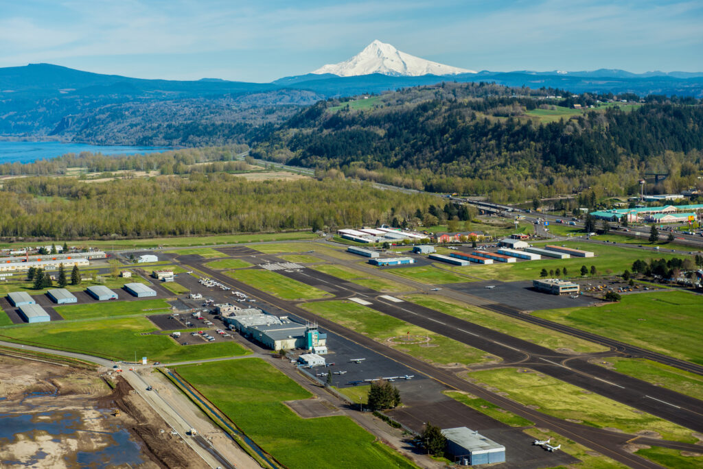 An aerial view of the Troutdale Airport. Credit: Port of Portland