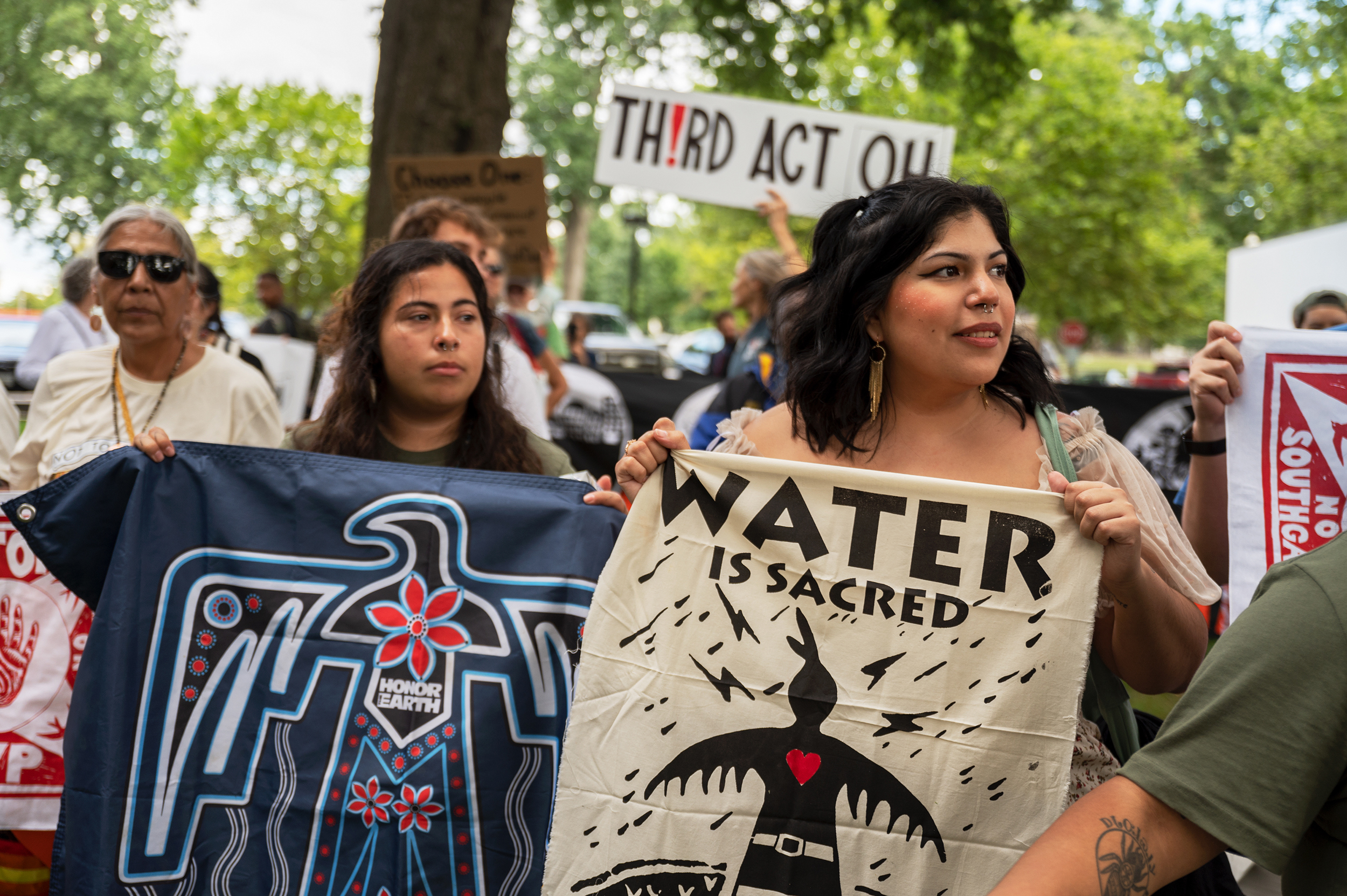 during an Indigenous climate protest in Washington, D.C., on Sept. 8, 2022. Credit: Craig Hudson/The Washington Post via Getty Images