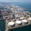 A view of oil storage tanks at a terminal on April 12 in Qingdao, China. Credit: Getty Images
