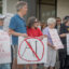 Rockland County residents demonstrate outside the Orangetown Town Hall to protest a proposed data center in the area. Credit: Erik McGregor/LightRocket via Getty Images