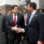Secretary of State Marco Rubio (left) and Ecuador’s Foreign Affairs Minister Roberto Kury shake hands after a press conference in Quito on Wednesday. Credit: Dolores Ochoa/AFP via Getty Images