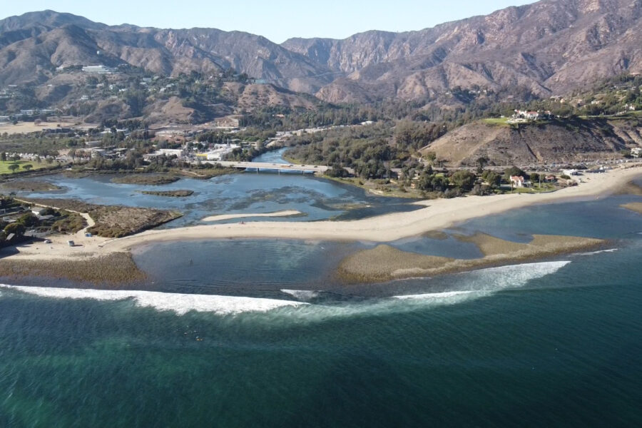 An aerial view of the Malibu Lagoon State Beach in Southern California. Credit: Bernard Yin