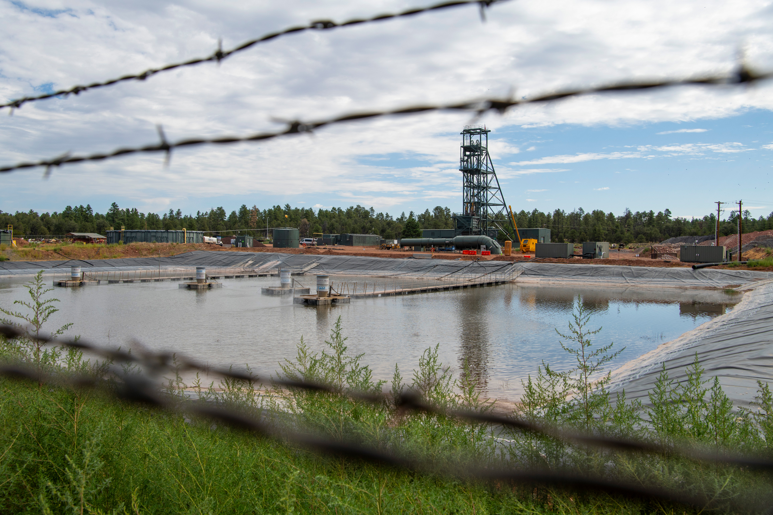 The evaporation pond at the Pinyon Plain Mine in Arizona. Credit: Blake McCord