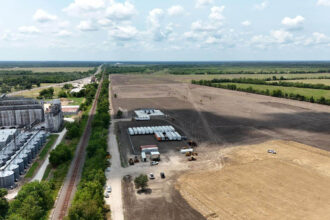 The construction site of BaRupOn’s 700-acre industrial campus in Liberty, Texas. Credit: Courtesy of BaRupOn