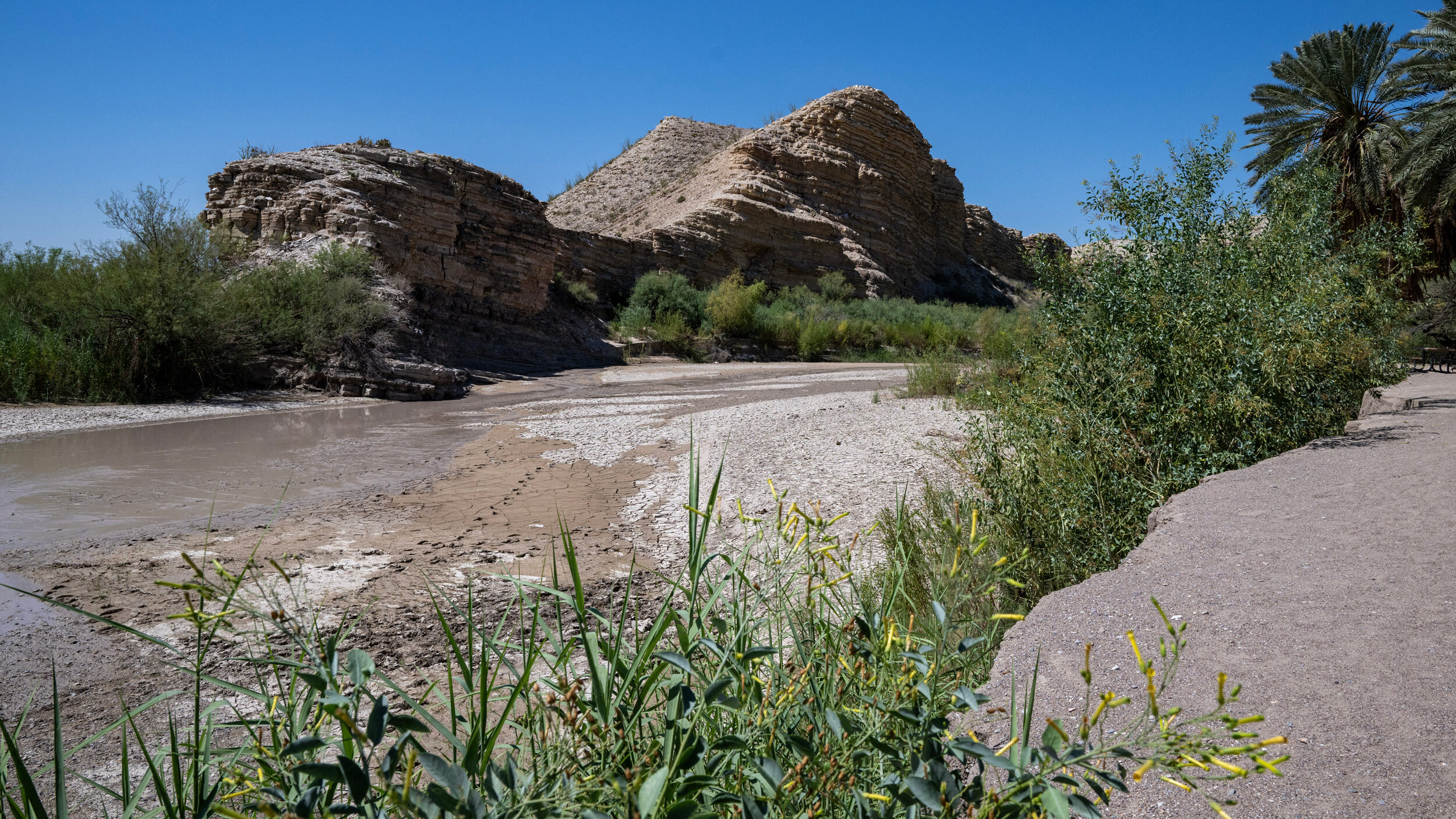 The Rio Grande flows along the U.S.-Mexico border inside Big Bend National Park. Credit: Ronaldo Schemidt/AFP via Getty Images