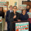 Democrat Clara Pratte, candidate for the Arizona Corporation Commission, speaks at a press conference calling on the commission to launch an investigation into how data centers are increasing utility bills for Arizona Power Service customers. Credit: Wyatt Myskow/Inside Climate News