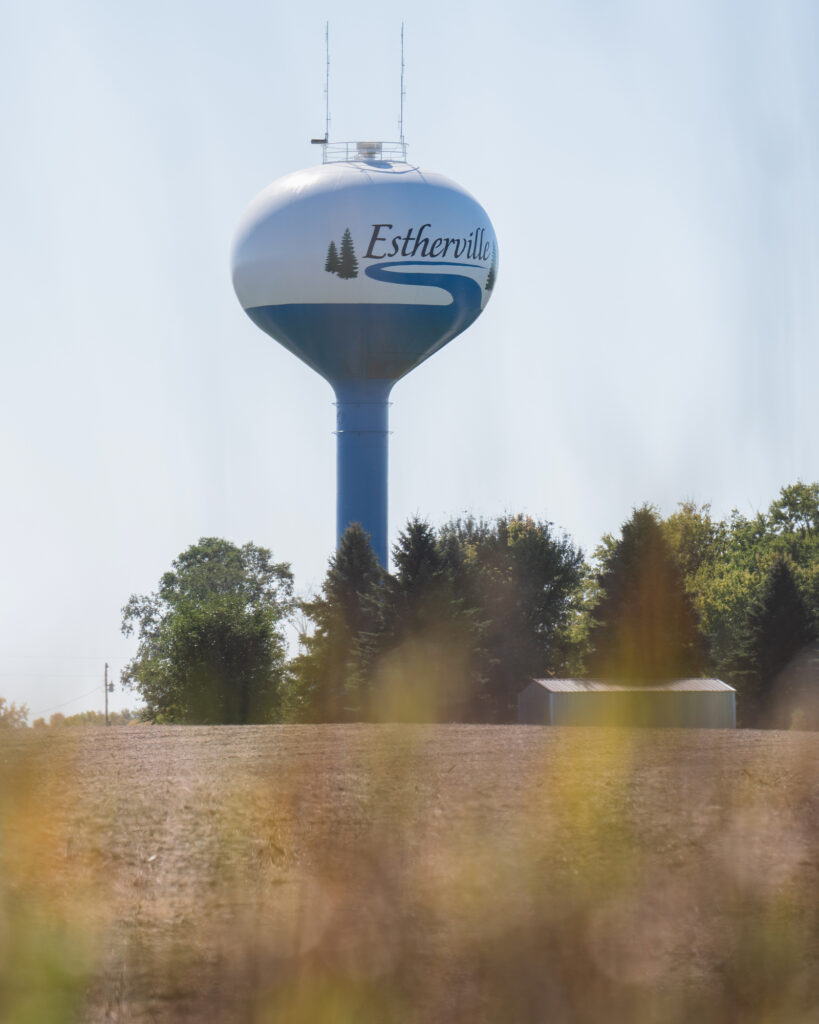 Estherville, Iowa is located about 15 miles east of Iowa’s Great Lakes, a popular destination for boating, fishing and swimming.