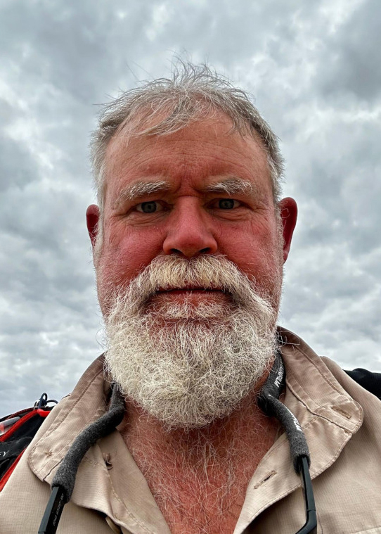 Author Craig Childs on day 8 of his bike ride. Credit: Courtesy of Craig Childs